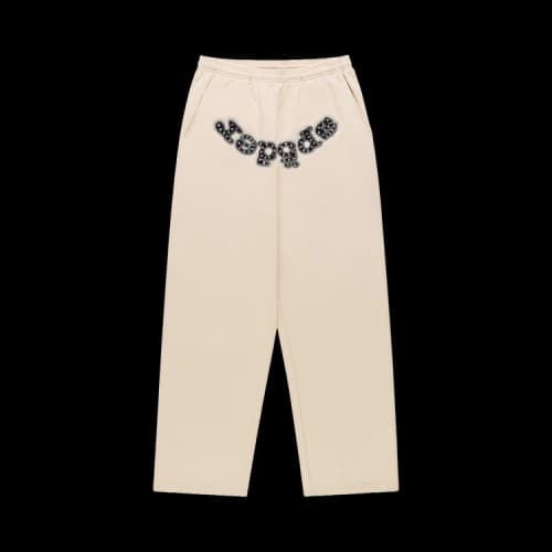 Sp5der Mixed Stone Og Logo Sweatpant 'Cream'