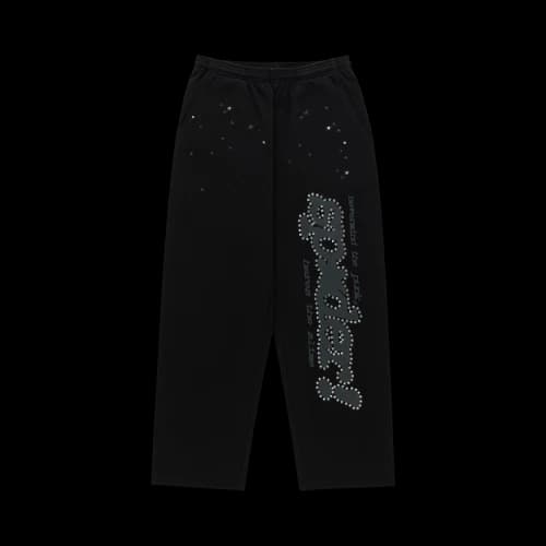 Sp5der Rhinestone Punk V2 Sweatpant 'Black'