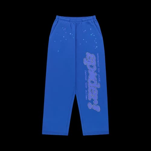 Sp5der Rhinestone Punk V2 Sweatpant 'Blue'
