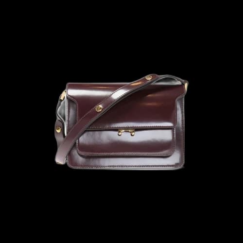Marni Medium Trunk Shoulder Bag 'Burgundy'