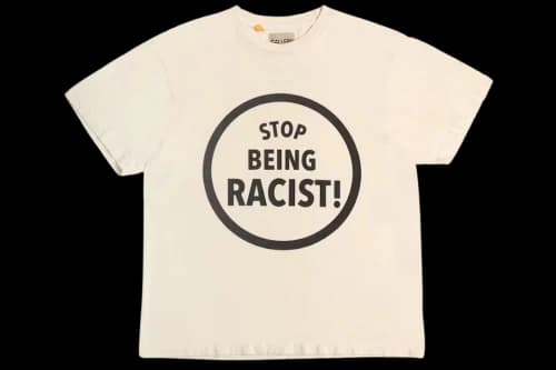 Gallery Dept. Stop Being Racist T-shirt Cream