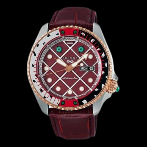 Seiko SEKIO 5 Sports JOJO's Bizarre Adventure Golden Wind Diaboro Mechanical Red