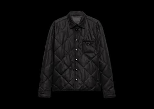 Prada Padded Cashmere Shirt Black