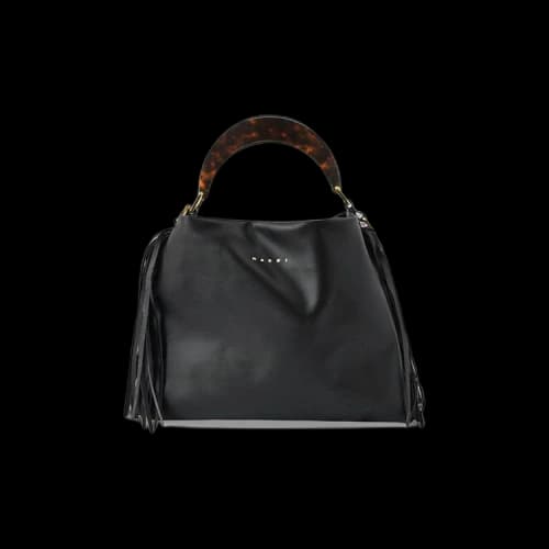 Marni Small Smooth Venice Hobo Bag 'Black'