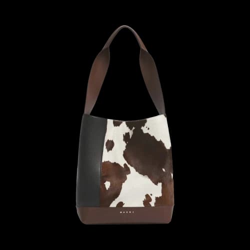 Marni Pod Tote New Handle Mucca Bag 'Black/Brown/Sudan'