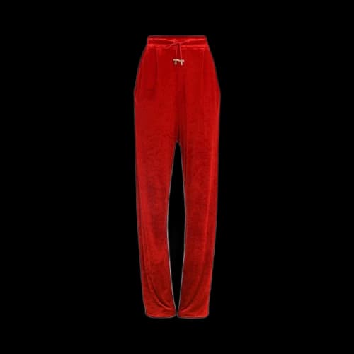 Balmain Velvet Sweatpants 'Red'