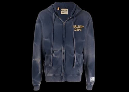 Gallery Dept. Sun Faded Zip Up Hoodie Navy