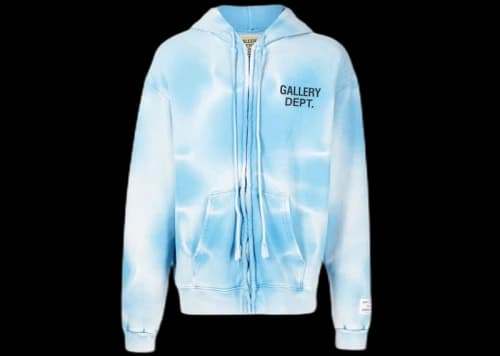 Gallery Dept. Sun Faded Zip Up Hoodie Blue