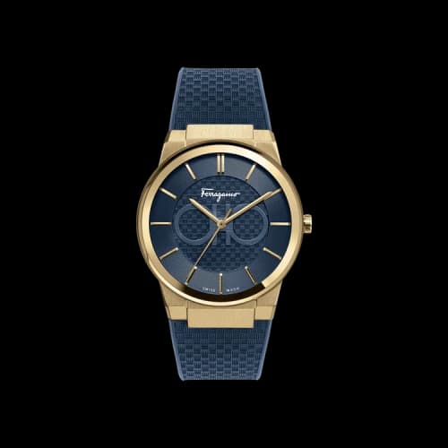 Ferragamo Sapphire Silicon Watch 'Gold'