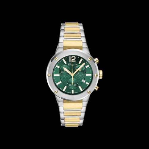 Ferragamo F-80 Chrono Bracelet Watch 'Two-Tone'