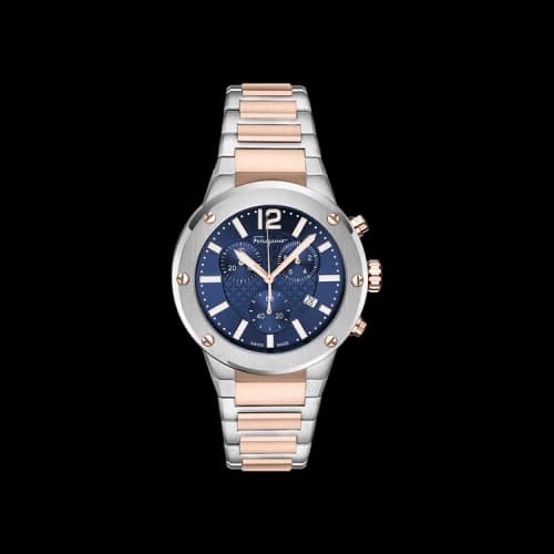 Ferragamo F-80 Chrono Bracelet Watch 'Two-Tone'