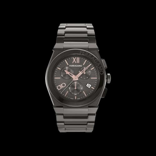 Ferragamo Vega Chrono Bracelet Watch 'Gun'