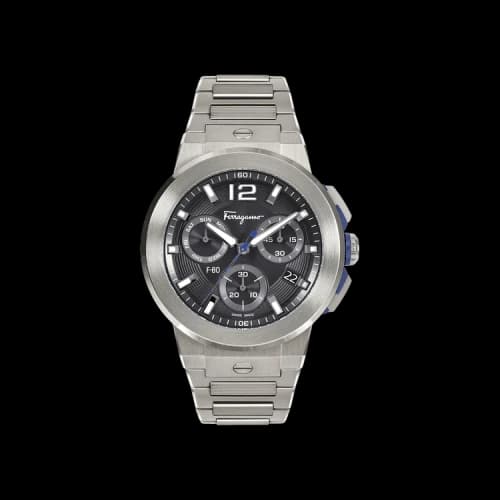 Ferragamo F-80 Titanium Tech Bracelet Watch 'Titanium'