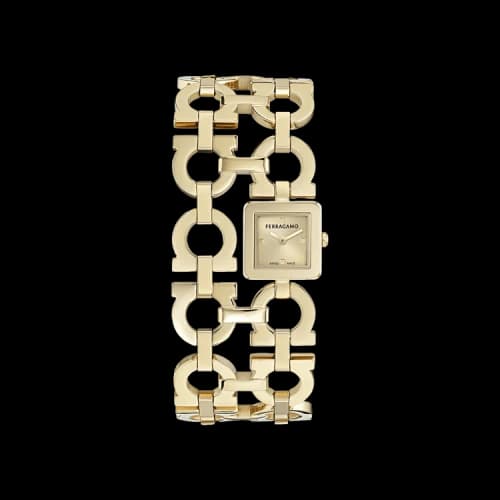 Ferragamo Double Gancini Catwalk Bracelet Watch 'Gold'