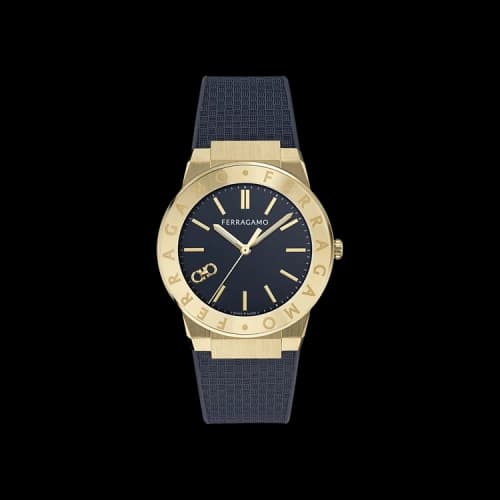 Ferragamo Sapphire Logo Recycled PU Watch 'Gold'