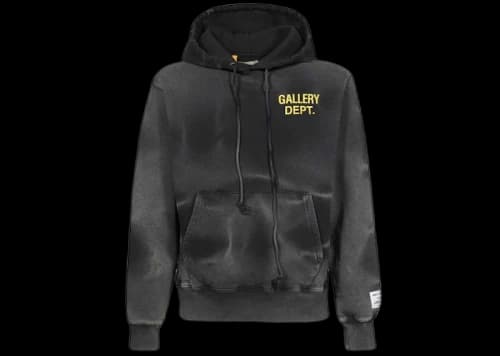 Gallery Dept. Sun Faded English Logo Hoodie Black