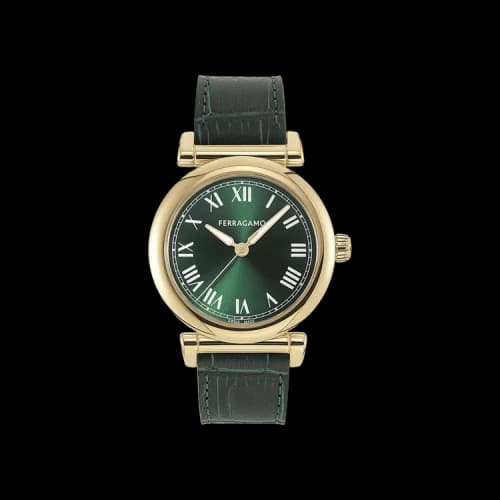 Ferragamo Allure Leather Watch 'Gold'