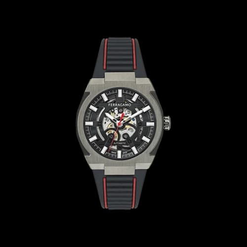 Ferragamo Supreme Skeleton Automatic Watch 'Gun'