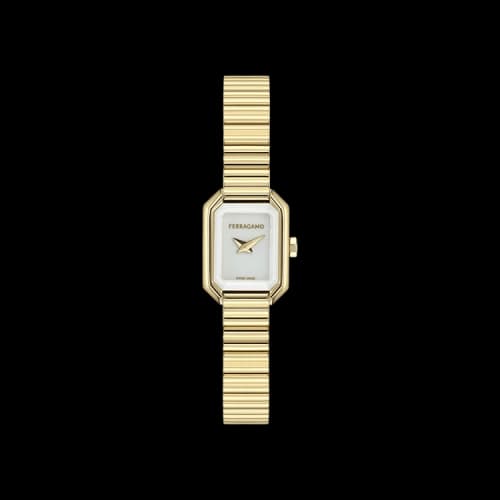 Ferragamo Crystal Petite Bracelet Watch 'Gold'