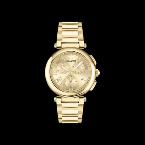 Ferragamo Legacy Chronograph Watch 'Gold'