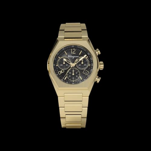 Ferragamo Tonneau Chrono Bracelet Watch 'Gold'