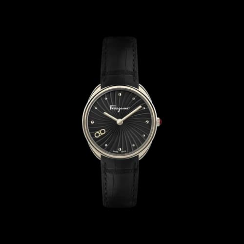 Ferragamo Cuir Leather Watch 'Gold'