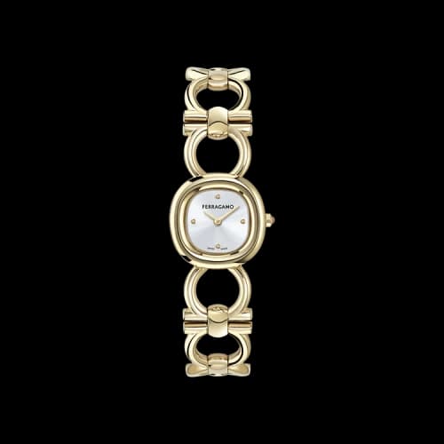 Ferragamo Double Gancini Diamond Watch 'Gold'