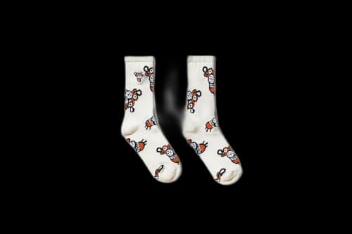 SOULGOODS Full Tiger Allover Socks White