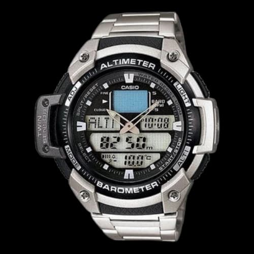 CASIO Sports Mens Black Analog/Digital Combo