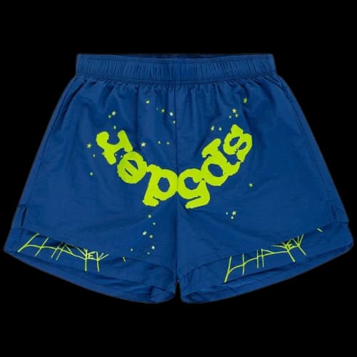 Sp5der OG Web Double Layer Short 'Blue'