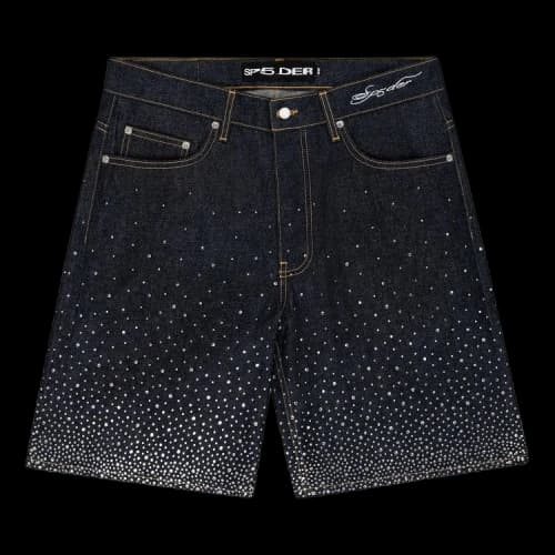 Sp5der Star Dust Denim Short 'Indigo Denim'