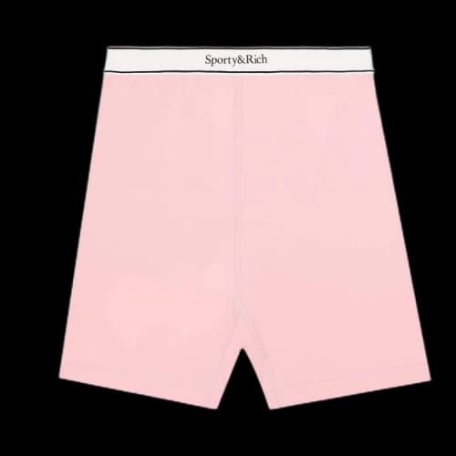 Sporty & Rich Serif Logo Biker Short 'Pink'
