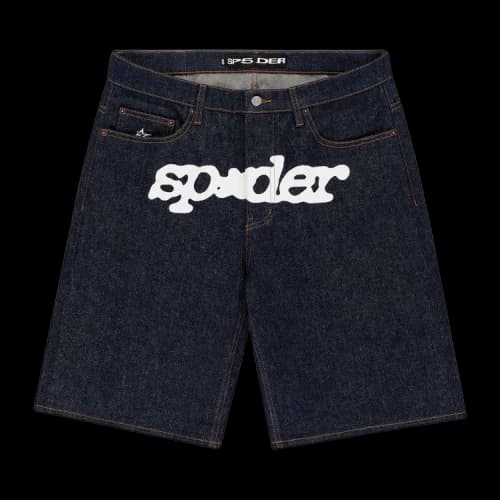 Sp5der V3 Logo Denim Short 'Indigo Denim'