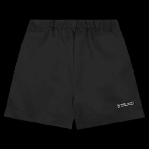 Sporty & Rich Good Health Nylon Shorts 'Black/White'
