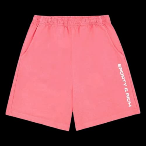 Sporty & Rich Bold Logo Gym Shorts 'Cotton Candy/White'