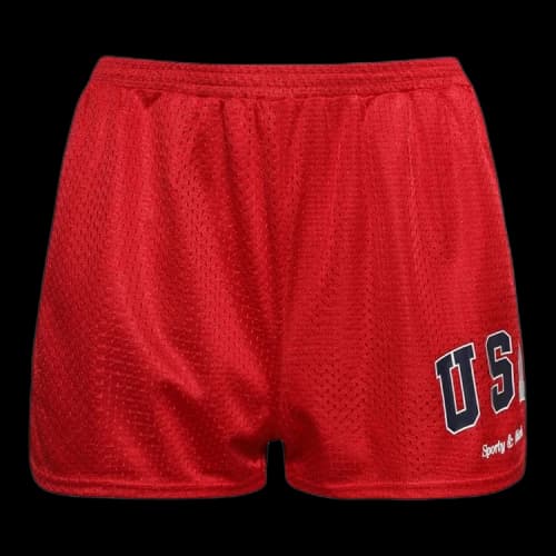 Sporty & Rich USA Mesh Disco Short 'Sports Red/Navy/White'