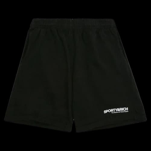 Sporty & Rich Science Of Good Health Shorts 'Black/White'