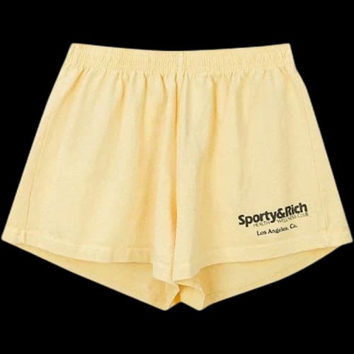 Sporty & Rich Wellness Club LA Disco Shorts 'Banana Cream'