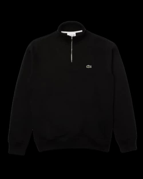 Lacoste Zip-Up High Neck Interlock Sweatshirt Black