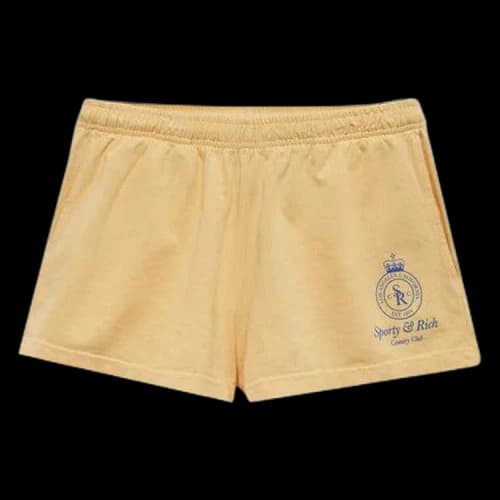 Sporty & Rich Crown Disco Short 'Lemon'