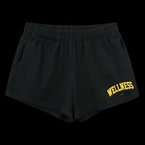 Sporty & Rich Wellness Ivy Disco Short 'Black/Yellow'
