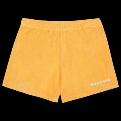 Sporty & Rich NY Tennis Club Terry Disco Shorts 'Saffron/White'