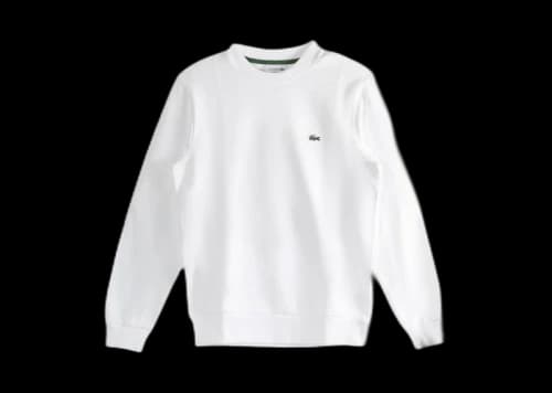 Lacoste Classic Fit Cotton Fleece Sweatshirt White