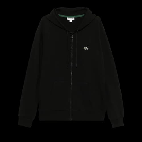 Lacoste Classic Fit Zipped Fleece Hoodie 'Black'