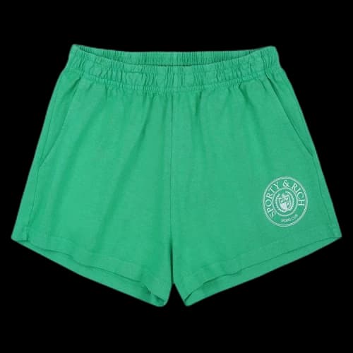 Sporty & Rich Connecticut Crest Disco Short 'Verde'