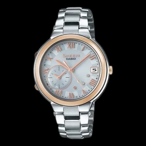 CASIO SHEEN Time Ring Series Bluetooth Business White SHB-200ASG-7A Rose Gold Analog