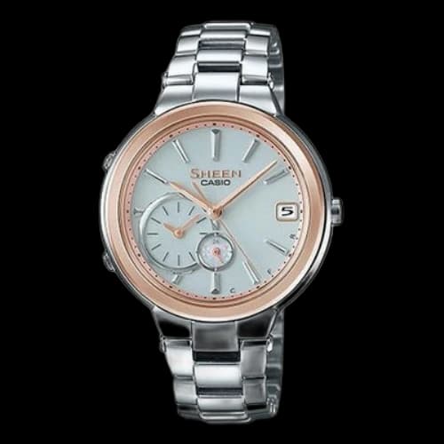 CASIO SHEEN Series Time Ring Series Bluetooth Business Rose Gold Blue SHB-200SG-7A Silver Analog