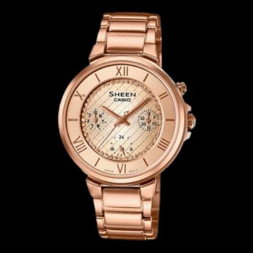 CASIO SHEEN Series Quartz Fashion Watch Rose Gold Analog