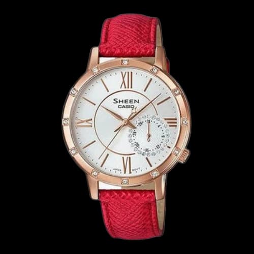 CASIO SHEEN Series Large Design Business SHE-3046GLP-7B Red Analog