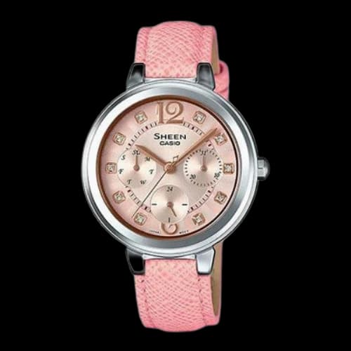 CASIO Quartz SHEEN Stainless Steel Strap Pink Analog